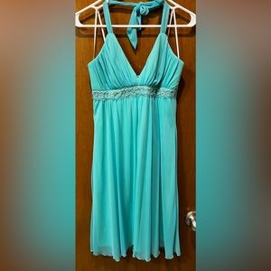 Teal Halter Dress